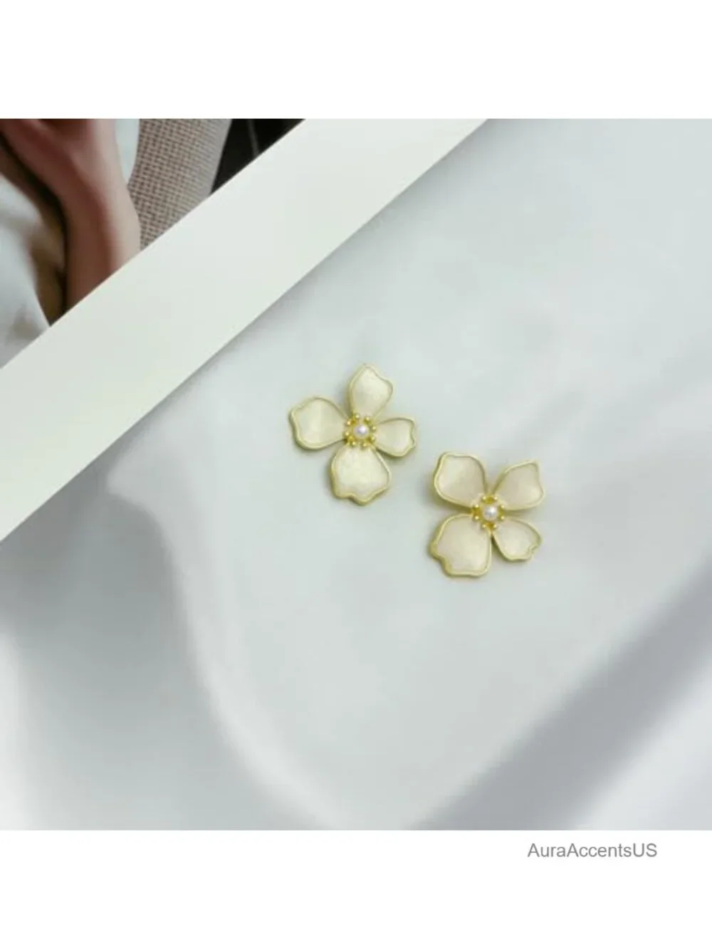 6 Pairs Flower Statement Earrings Set Gold Chunky Dangle Stud for Women
